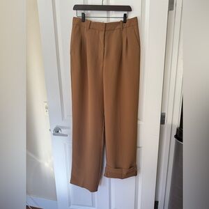 Wilfred The Effortless Pant Wide Leg Dress Pant in Caramel, Size 10